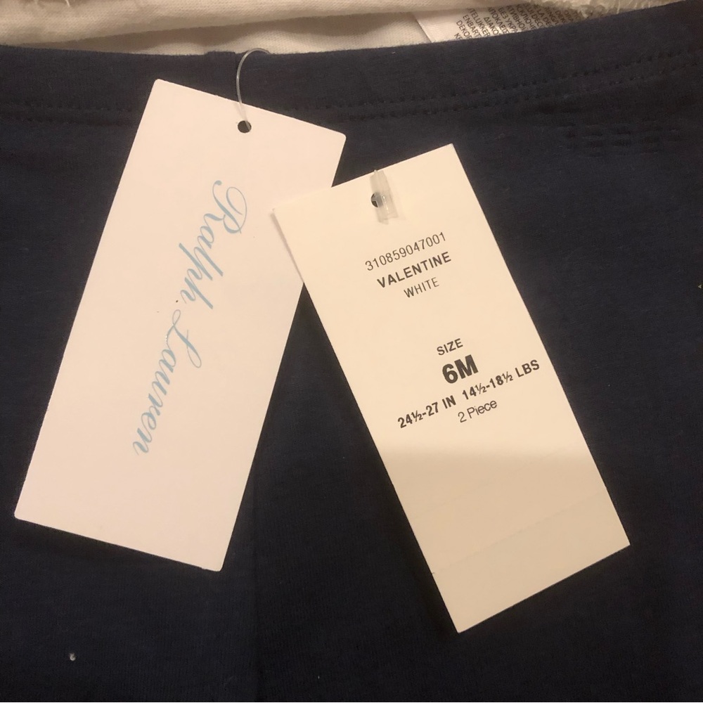 NEW Ralph Lauren Heart Outfit 6 Months - Picture 7 of 10